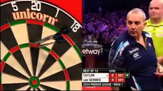 Michael Van Gerwen 7-0 VS Phil Taylor! PREMIER LEAGUE DARTS 07/02/14