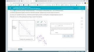 Approximating the equation of a line of best fit and making predictions