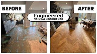 Full Installation - Natural Brushed Oak Engineered Flooring (with Levelling)