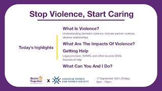 Stop Violence, Start Caring Webinar || Sarawak Women for Women Society x Resist Together Campaign