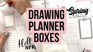 Drawing Your Own Planner Boxes - Saving Money on Stickers - Lots of Ideas - Planning on a Budget