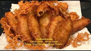 Cách làm Bánh Chuối Chiên _ Khoai Chiên giòn rụm, thơm ngon hơn ngoài hàng bán.