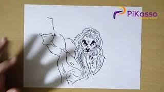 How to Draw Zeus step by step easy