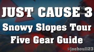 Just Cause 3 - Snowy Slopes Tour - Five Gear Guide