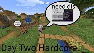 Day 2 - Hardcore 1.14.2 Minecraft Java till i get stacked LIVE