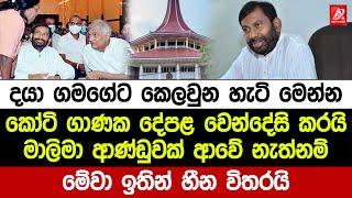 දයා ගමගේට කෙලවුන හැටි. අධිකරණයෙන් බෙල්ලටම හිර කරයි. මාලිමා ආණ්ඩුවක් ආවේ නැත්නම් මේවා හීන තමයි
