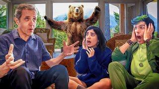 A BEAR ENTERS OUR HOUSE IN THE MOUNTAIN | PIZZA TIME | POLINESIOS