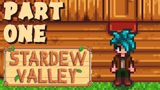 Stardew Valley Playthrough Part 1 - CHARACTER CREATION, FIRST DAY, SKIPPING INTRO SCENE!