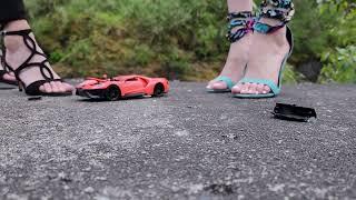 April and May crushes Ford GT40  #crushexperiment #asmrcrush #modelcarcrush #diecastcars