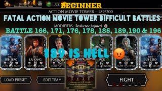 [Beginner] Fatal Action Movie Tower Difficult Battles 166, 171, 176, 178, 185, 189, 190 & 196