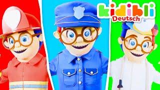 Die Kinder entdecken Berufe | Die Kinder tun so, als würden sie spielen!  Kidibli