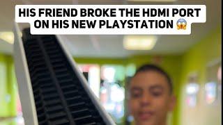 His Friend YANKED The HDMI Port On His New PlayStation And BROKE IT