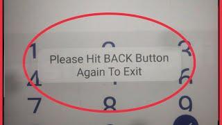 How To Fix Please Hit BACK Button Again to Exit Problem Solve in UPI