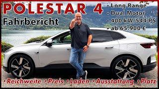 Polestar 4 Long Range Dual Motor - Elektro SUV mit 400 kW ohne Heckscheibe  Test Review Deutsch 2024