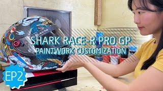 SHARK RACE-R PRO GP | ASMR | Monkey King | Metallic Paints | Helmet Paintwork Process [ENG SUB][EP2]