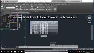 Export any table from Autocad to excel with one click