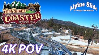 Mineshaft Coaster, Cali's Only Alpine Coaster | 4K POV | Alpine Slide at Magic Mountain | Feb 2020