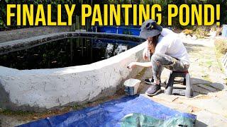 Painting the Backyard Koi Pond