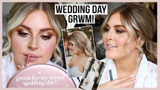 Wedding Makeup GRWM  get ready with me on my ACTUAL wedding day 