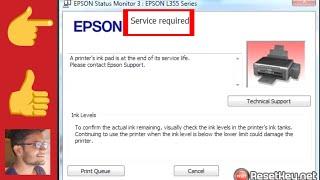 EPSON PRINTER SERVICE REQUIRED SOLUTION, RED LIGHT BLINKING SOLUTION EPSON L800 / L805 