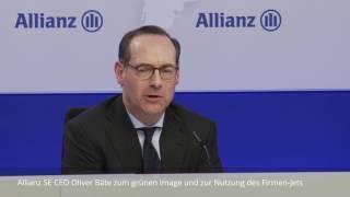 Allianz-Chef Bäte zur Nutzung des Firmen-Jets