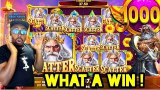 "Gates of Olympus 1000x Win Reaction - Beginners Luck?"