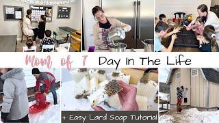 Large Family Day in the Life | From-Scratch Cooking + Lard Soap Tutorial (Homesteading Family)