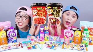 Pororo Tteokbokki Dessert Mukbang DONA