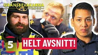Berusade resenärer, spritsmugglare, ilskna bråk! - HELT avsnitt av Gränsbevakarna Sverige | Kanal 5