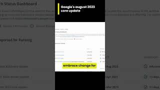 Google's August 2023 Core Update#googleupdates #googleseo #seoupdates