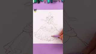 Princess dress drawing tuto  #easydrawing #draw #easytuto #howtodraw #princessdress