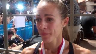 Jenny Simpson After Her 1500m Win in Monaco 2013 Herculis Diamond League