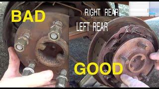 Ford rear Axle bearing good and bad Axial runout