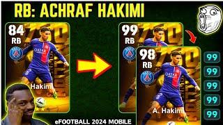 FREE A. HAKIMI MAX TRAINING GUIDE! | A. Hakimi Efootball 24 | Efootball 2024 Mobile