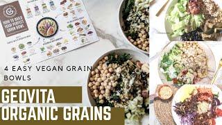 SAVVY RECIPE | 4 vegan grain bowls with Geovita's Organic Mixed Grains