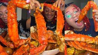 GIANT KING KRAB SEAFOOD BOIL MUKBANG ] KING CRAB] SEAFOOD BOIL 