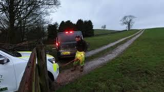 Specialist 4x4 Call Out, Staffordshire Moorlands, Van Stuck in field! Vehicle Recovery Midlands UK