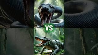 Anacondavs. Animals vs. Cayman  #anaconda #animals #caymans #wildlifebattle