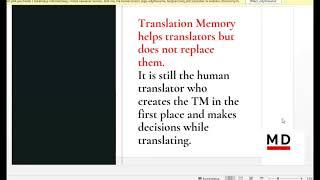 Translation Memories || MD Academy Webinar