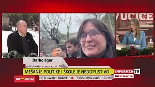 INFO JUTRO - Mešanje politike i škole je nedopustivo rešenje mora da se nađe