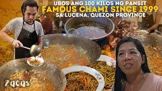 Non-STOP cooking ng pansit CHAMI! Nakakaubos ng 100 kilos sa isang araw! SARAP nito sa LUCENA!