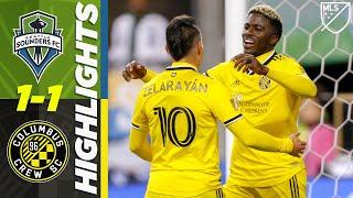 Seattle Sounders 1-1 Columbus Crew SC | Beautiful Assist for Columbus’s Goal | MLS HIGHLIGHTS