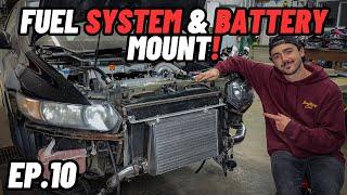 TURBO 8th Gen Honda Civic Build | Ep.10 (Injectors, Fuel Rail, Battery & BOV)