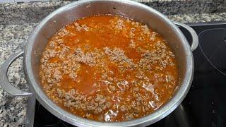  Cocinamos en directo carne picada con salsa de tomate