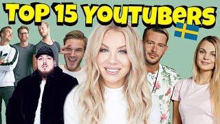 TOP 15 POPULÄRASTE YOUTUBERS I SVERIGE