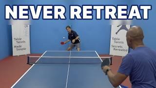 Smart Strategy or Costly Mistake? Retreating in Table Tennis