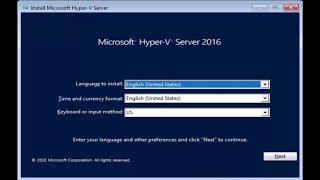 Be Your Own VPS: Part 1 - Install Hyper V Server 2016