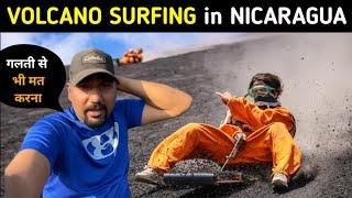SURVIVING EXTREME VOLCANO BOARDING IN NICARAGUA  || Indian in Central America