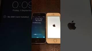 iPhone 5s on iOS 7 vs iOS 12 boot up test #shorts #ios7 #ios12 #iphone5s