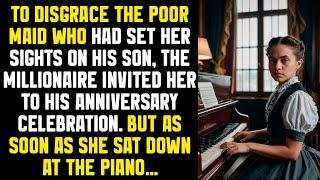 A millionaire invited a maid to his anniversary celebration. But when she sat down at the piano...